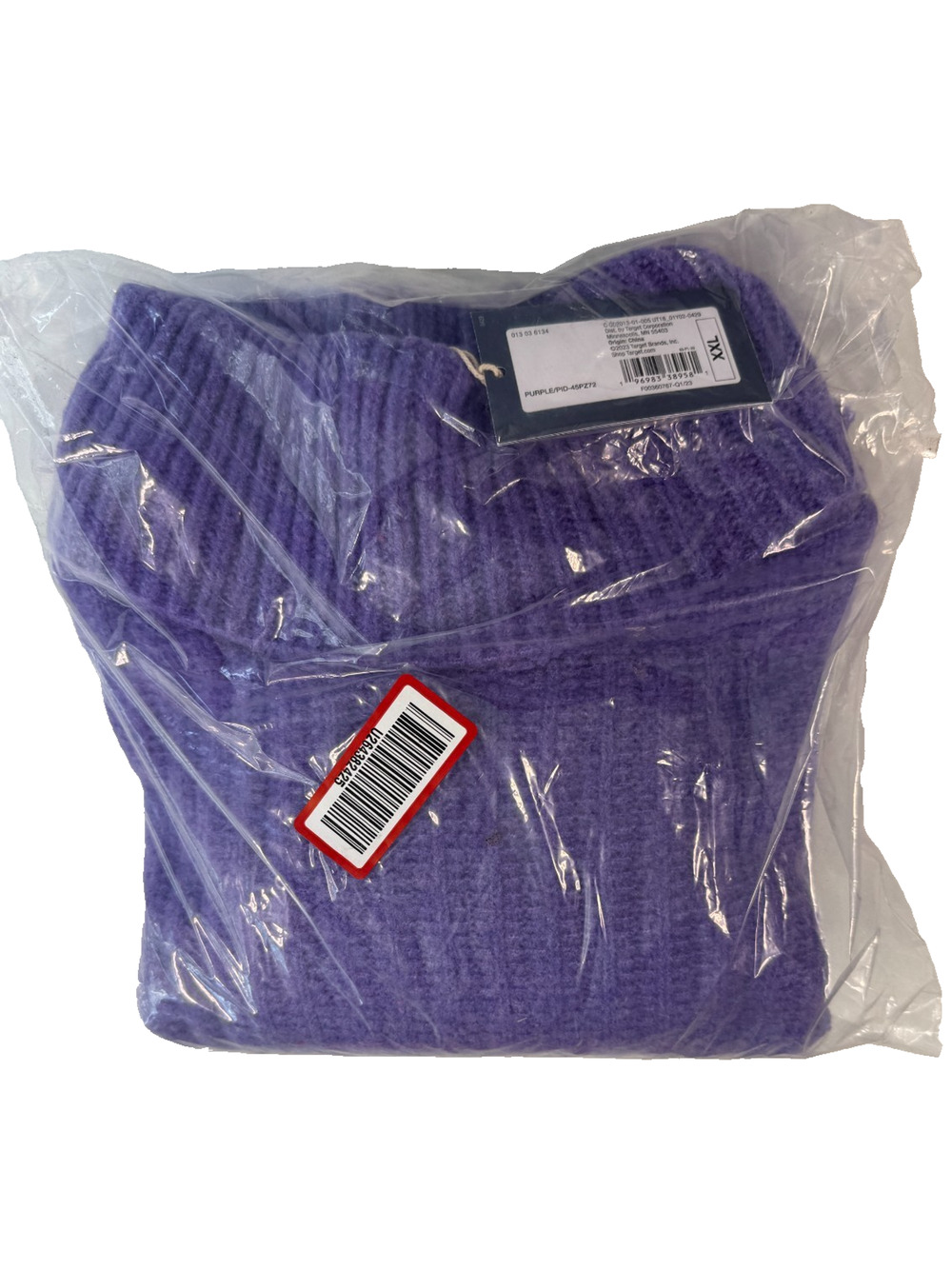 Universal Thread Women Mock Turtleneck Cashmere Like Pullover Sweater Purple XXL